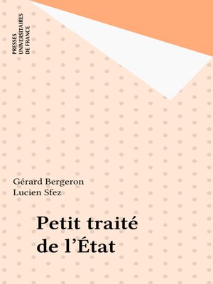 cover image of Petit traité de l'État